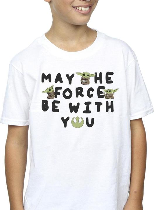Immagine prodotto Star Wars The Mandalorian Grogu May The Force Be With You Maglietta Ragazzi (116)