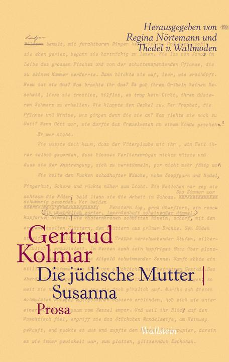 Actual product image Die jüdische Mutter | Susanna (German, Gertrud Kolmar, Regina Nörtemann, Thedel v. Wallmoden, 2023)