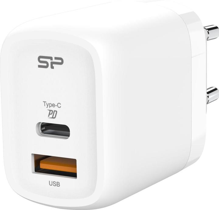 Produktbild Silicon Power charger USB-C - USB QM25, white (30 W, 2 Ports)