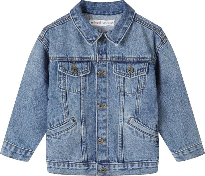 Actual product image Minoti Boys Plain Button Front Denim Jacket (116)