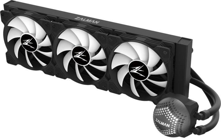 Actual product image Zalman ALPHA36 Black CPU Liquid Cooler 360mm Radiator 3 x 120 mm Fan ARGB pump Dual