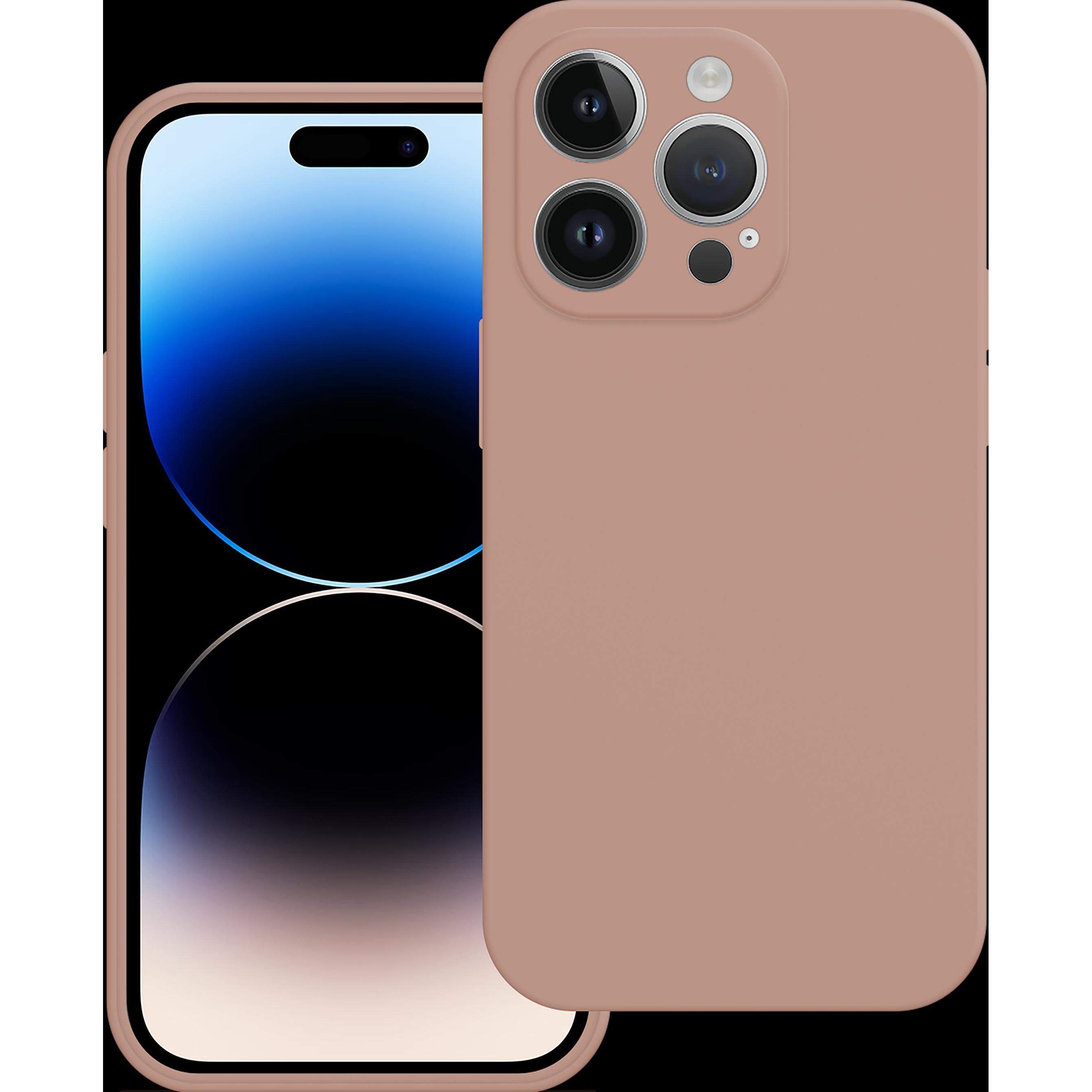 Cazy Silikon Hülle Kompatibel mit iPhone 14 Pro - Soft TPU Schutz - (Apple iPhone 14 Pro), Smartphone Hülle, Rosa