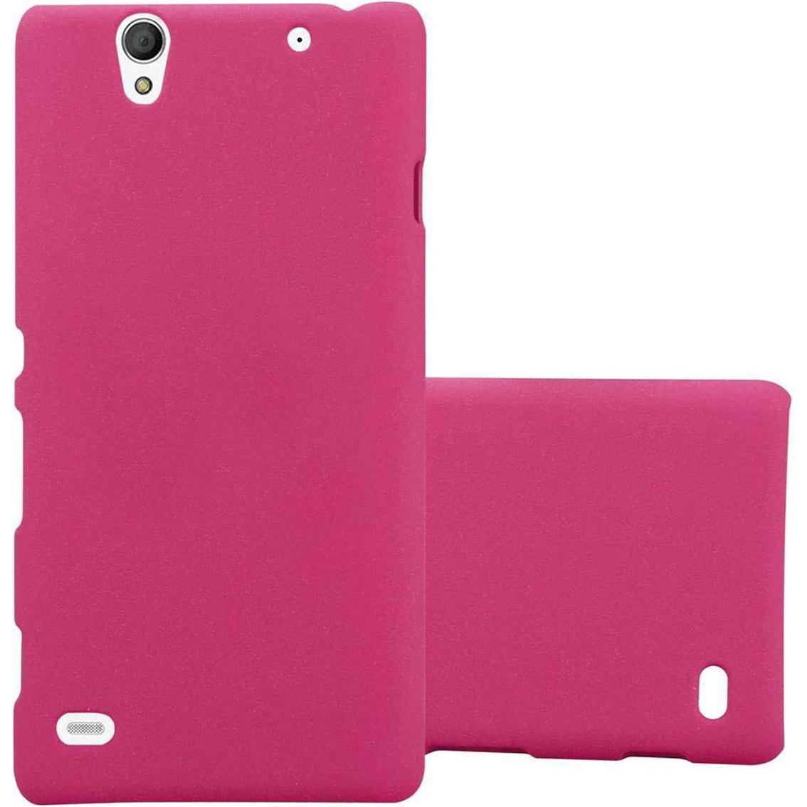 Cadorabo Hard Cover Frosty Cover (Sony Xperia C4), Smartphone Hülle, Pink