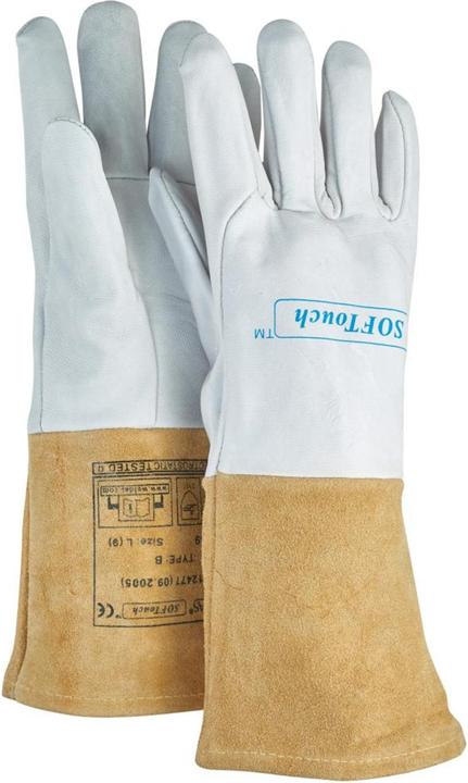 Produktbild Weldas Schweisserhandschuhe Grösse XL (9,5) natur/orange EN 388, EN 12477, EN 1149-2 (XL)