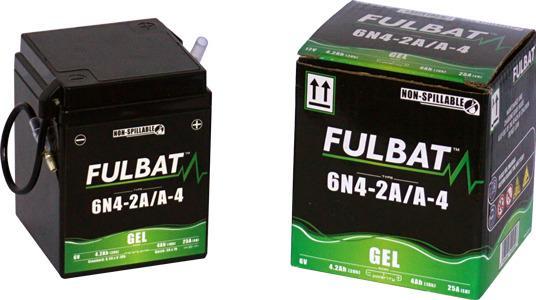 Actual product image Fulbat Motorbike battery Gel 6N4-2A/A-4 6V 4Ah (6 V, 4 Ah)