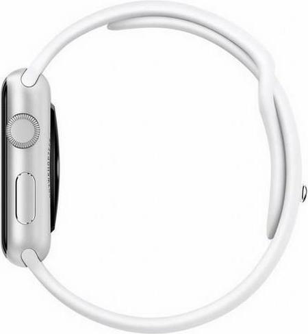 Actual product image pasek Silicon Apple Watch 4244 45 mm bialywhite (Stainless steel)