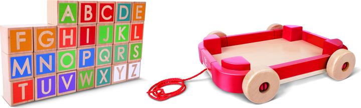 Immagine prodotto Hape Blocchi di lettere nel carrello estraibile