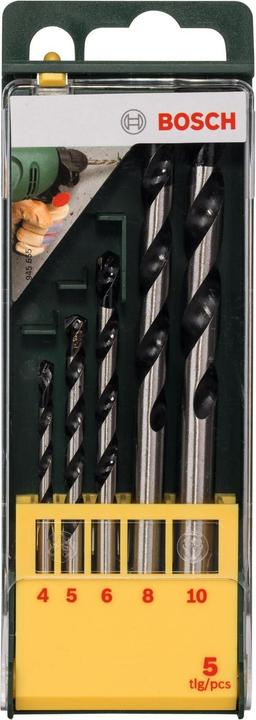 Produktbild Bosch Zubehör Betonbohrer-Set, HM, 5-teilig, 4 - 10 mm (4 - 10 mm)
