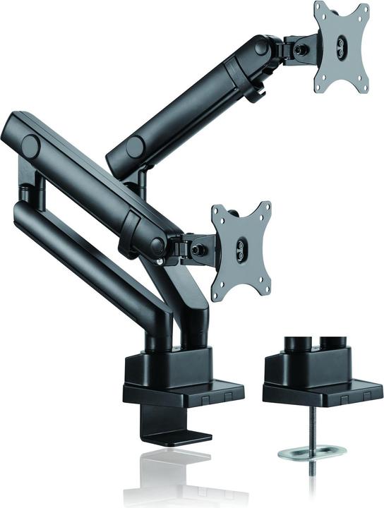 Icy Box Monitorständer mit Tischhalterung für zwei Monitore bis zu 32" (81 cm), IB-MS314-T (Tisch, 32")