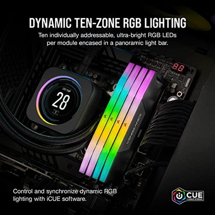 Actual product image Corsair Vengeance RGB (2 x 32GB, 7000 MHz, DDR5 RAM, U-DIMM)