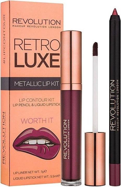 Produktbild Makeup Revolution Worth It Retro Luxe Metallic Lip Kit 5.5ml