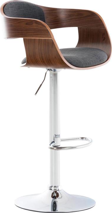 Actual product image CLP Barstool Kingston Fabric, walnut/dark grey