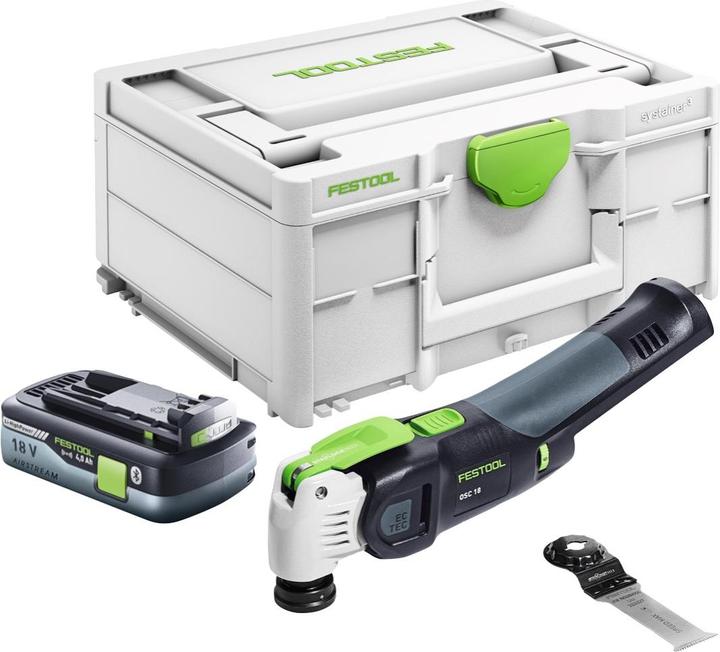 Actual product image Festool VECTURO OSC 18 E-Basic Battery Oscillator 18 V Starlock Max Brushless + 1x battery 4.0 Ah +