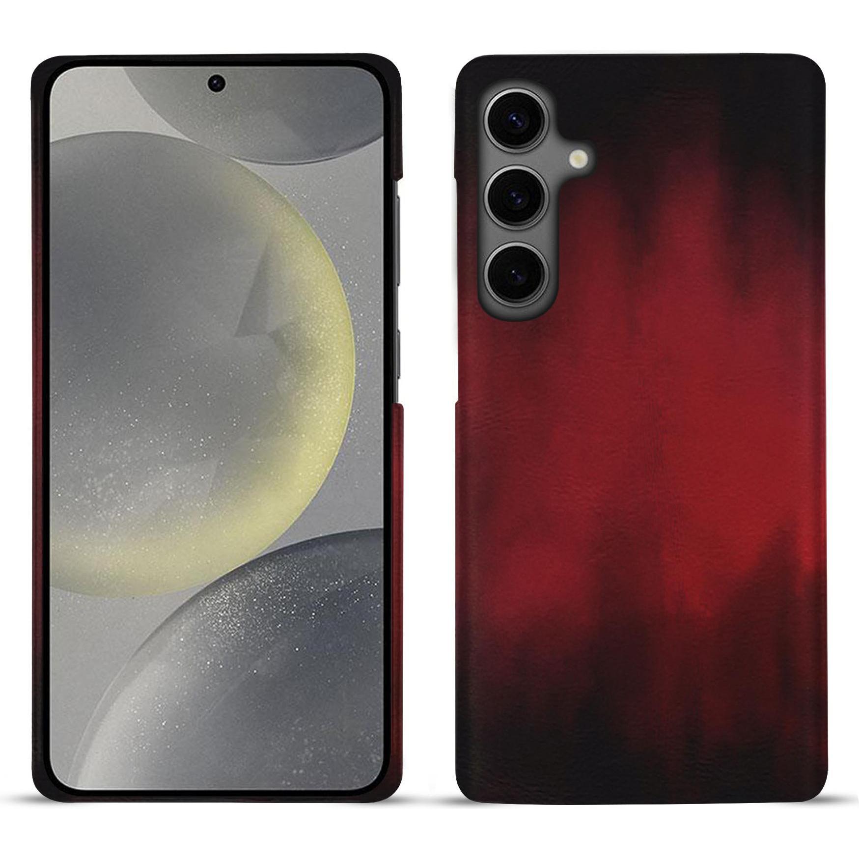 Noreve Lederschutzhülle (Samsung Galaxy S24), Smartphone Hülle, Rot