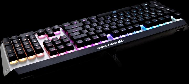 Actual product image Cougar Attack X3 RGB Gaming Keyboard, MX Red, DE Layout (DE, Cable)
