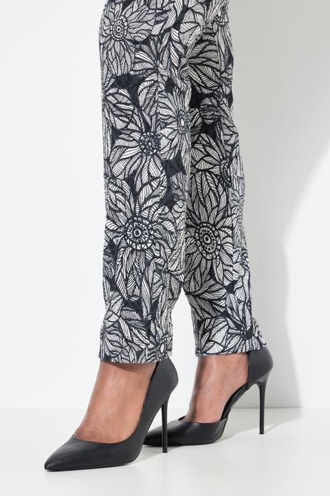 Produktbild Ulla Popken Hose Sammy, Jacquard, schmales Bein, Elastikbund (56)