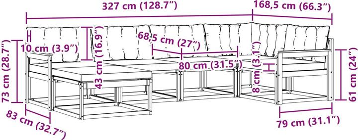 Produktbild vidaXL Outdoor-Sofagarnitur