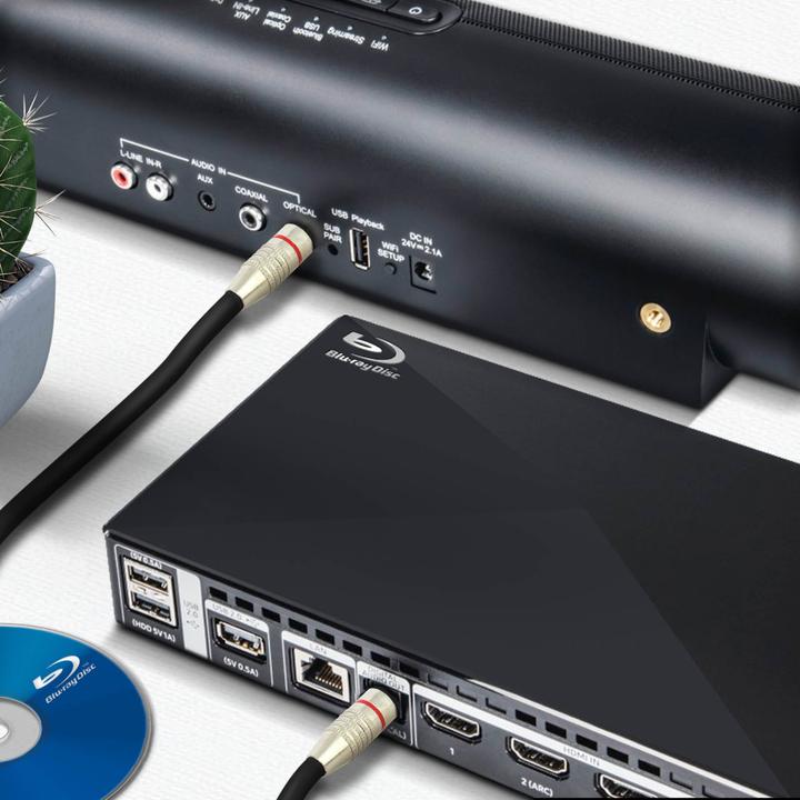 Produktbild LinQ Optisches Digitalkabel, 2m lang, – Schwarz (2 m, Optisch)