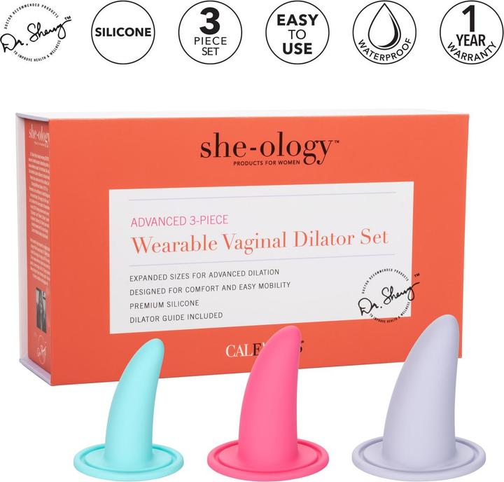 Actual product image CalExotics She-ology® Advanced 3-Piece Wearable Vaginal Dilator Set