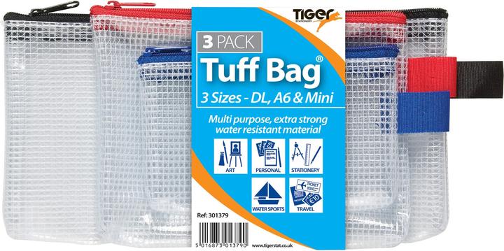 Immagine prodotto Tiger Stationery Astuccio per matite da 3 pezzi in materiale a rete