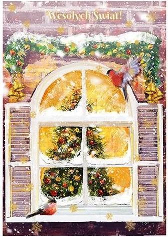 Karte B6 Weihnachtsfenster