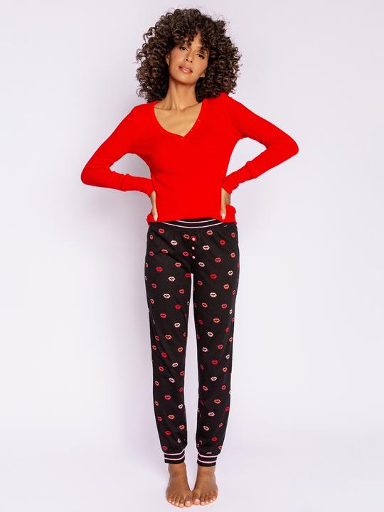 Actual product image Pj Salvage Pyjama bottom "Be mine" black/small patterned (36)