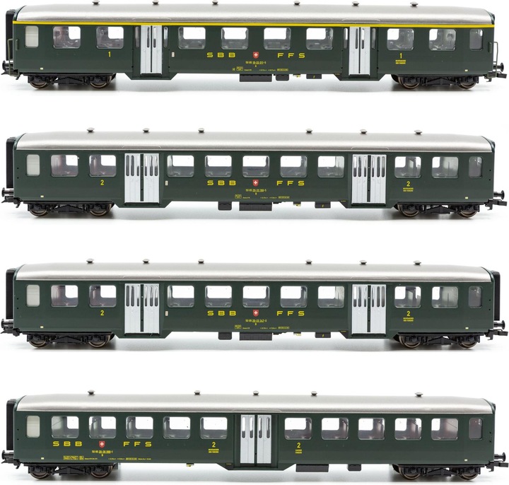 Immagine prodotto Bachmann Trains Set FFS Auto leggera in acciaio I - Epoca IV (Traccia H0)