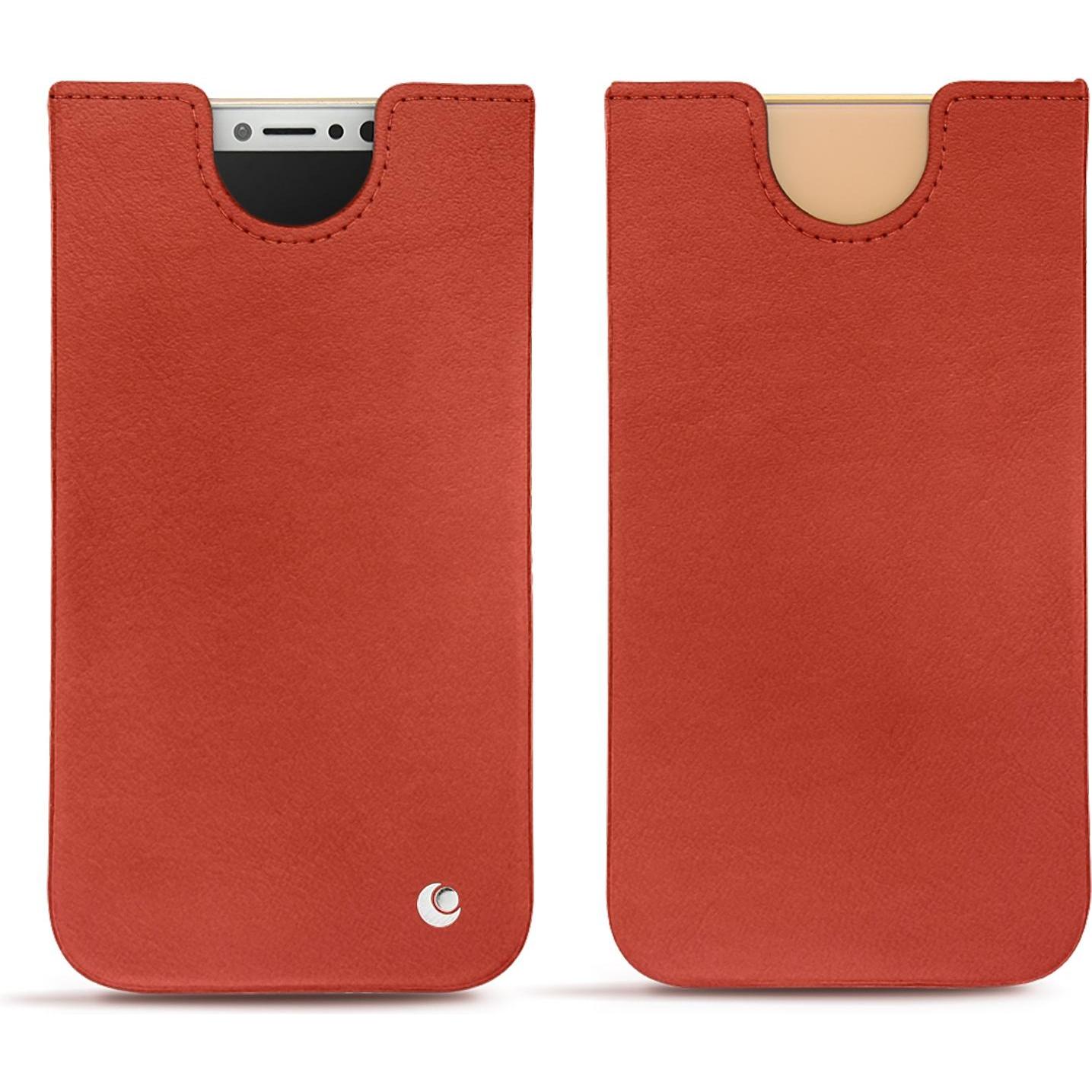 Noreve Lederschutzhülle (Apple iPhone X), Smartphone Hülle, Orange