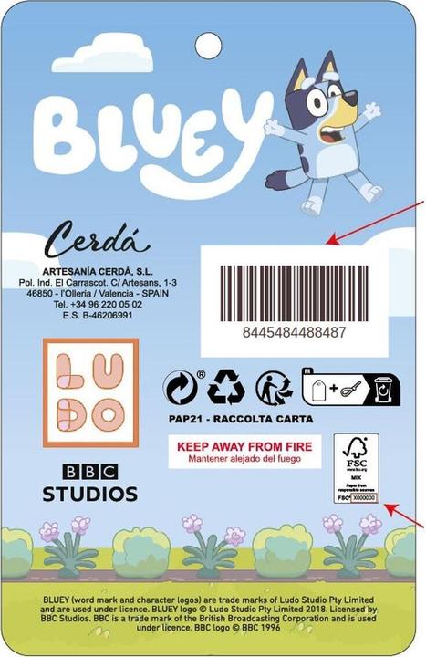 Cerdá Bluey set towel + bag + cap