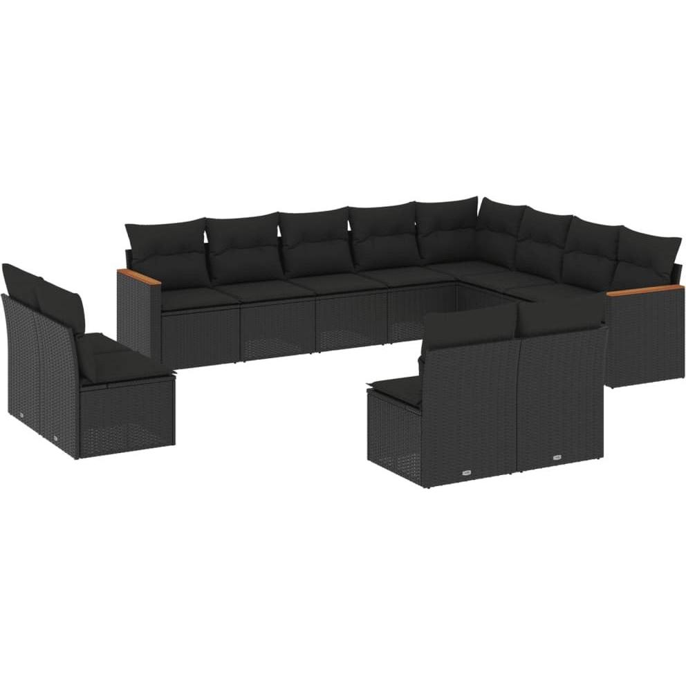 VidaXL, Gartenlounge, 10-tlg. Garten-Lounge-Set mit Kissen