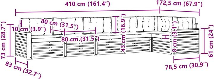 Produktbild vidaXL Outdoor-Sofa