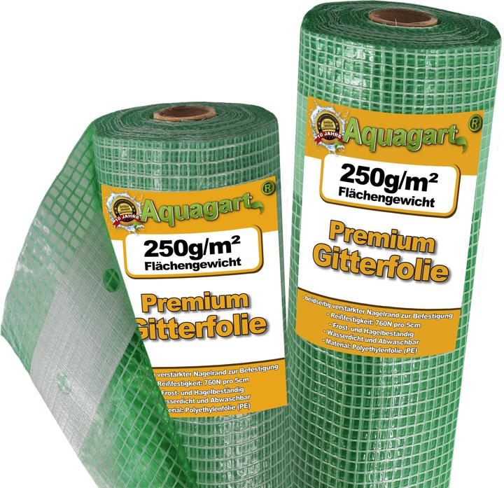 Actual product image Aquagart 4m Gitterfolie, Gartenfolie, Gewächshausfolie, Frühbeetfolie 4m breit
