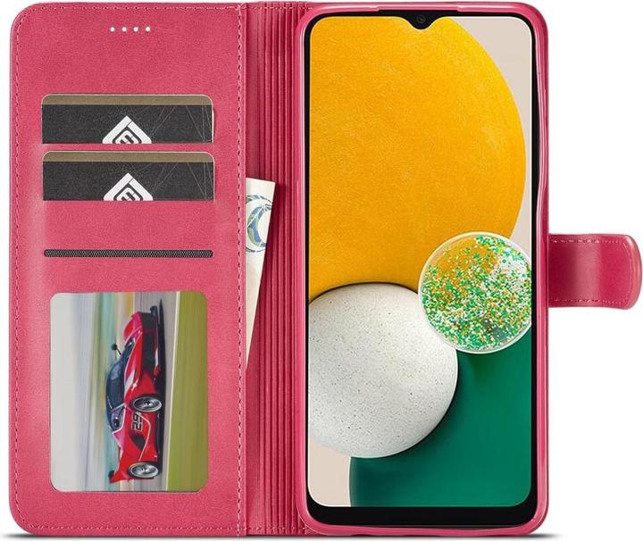 Actual product image LC.Imeeke Galaxy A15 - Leather case pink (Samsung Galaxy A15)