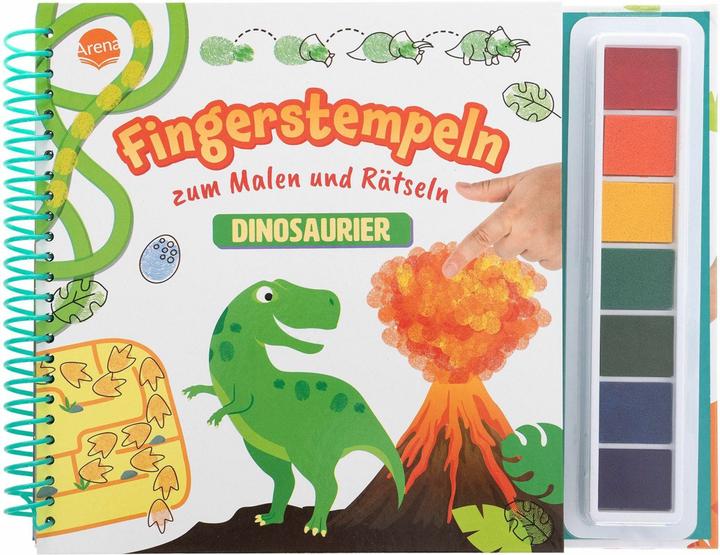 Produktbild Arena Fingerstempeln zum Malen und Rätseln. Dinosaurier