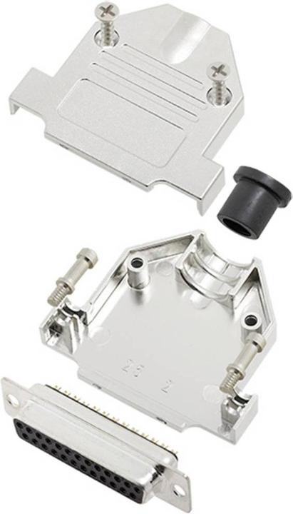 Actual product image Tru Components TCDTNT25MDMSK 7708516 D-SUB female connector set 180 ° Number of poles (num