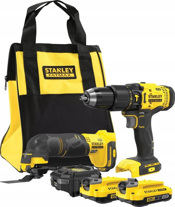 Stanley ZESTAW V20 SFMCK213D2S (SFMCD711 + SFMCE500) 2x2.0Ah TORBA