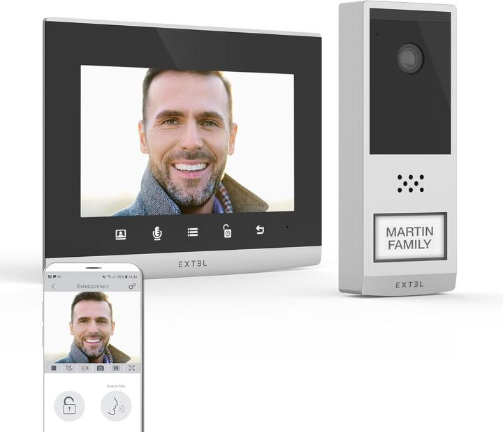 Image du produit Extel Wave 2 draadloze Wi-Fi intercom met camera + 7 inch scherm