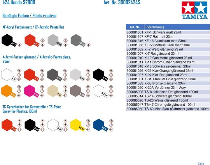 Immagine prodotto Tamiya Honda S2000