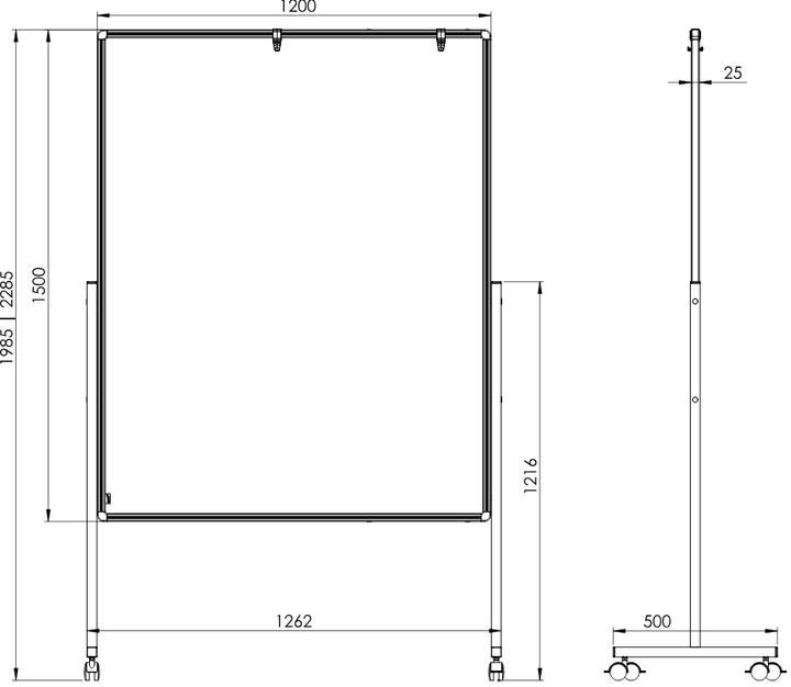 Produktbild Legamaster PREMIUM mobiles Multiboard XL marineblau Pinnwand (150 x 120 cm)