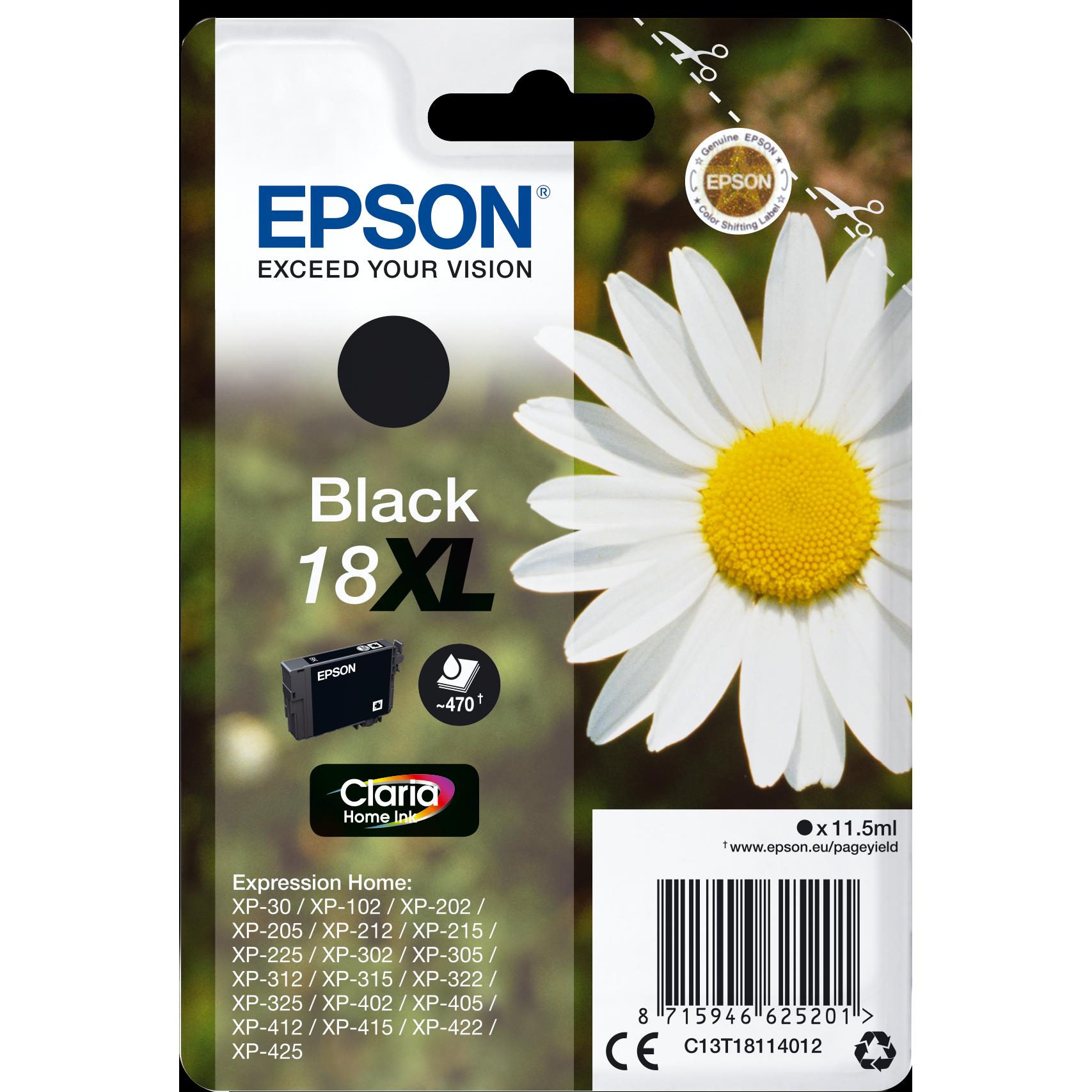 Epson, Druckerpatrone, 18XL Claria Home (BK)