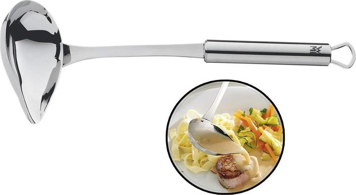 Produktbild WMF Saucenlöffel Sossenkelle mit Schnaupe 28cm Profi Plus Edelstahl teilmatt
