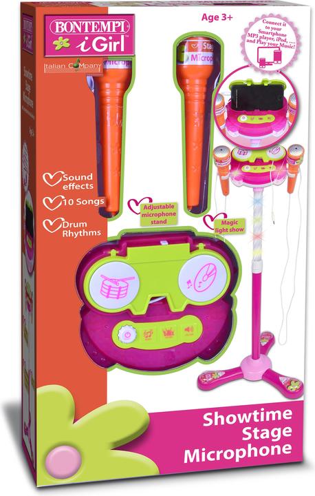 Immagine prodotto Bontempi Microfono da palco con 2 microfoni rosa