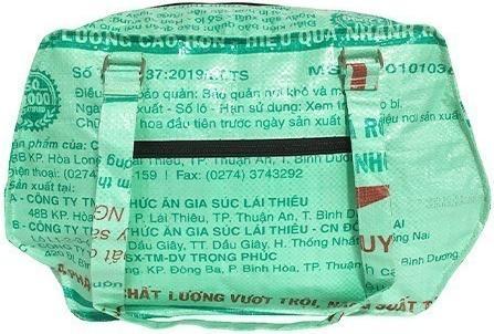 Immagine prodotto Bekos Upcycling - edle Handtasche aus recycelten Fischfuttersäcke leuchtgrün