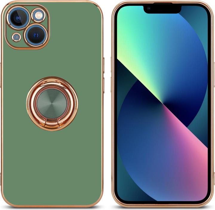 Actual product image Cadorabo Case for Apple iPhone 13 MINI in TPU with camera protection and ring LM089 Style (Apple iPhone 13 mini)