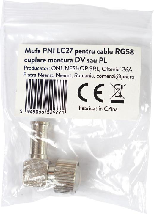 Productafbeelding PNI LC27 connector voor RG58 kabel, DV of PL montage koppeling, 1 stuk (Antennekabel)