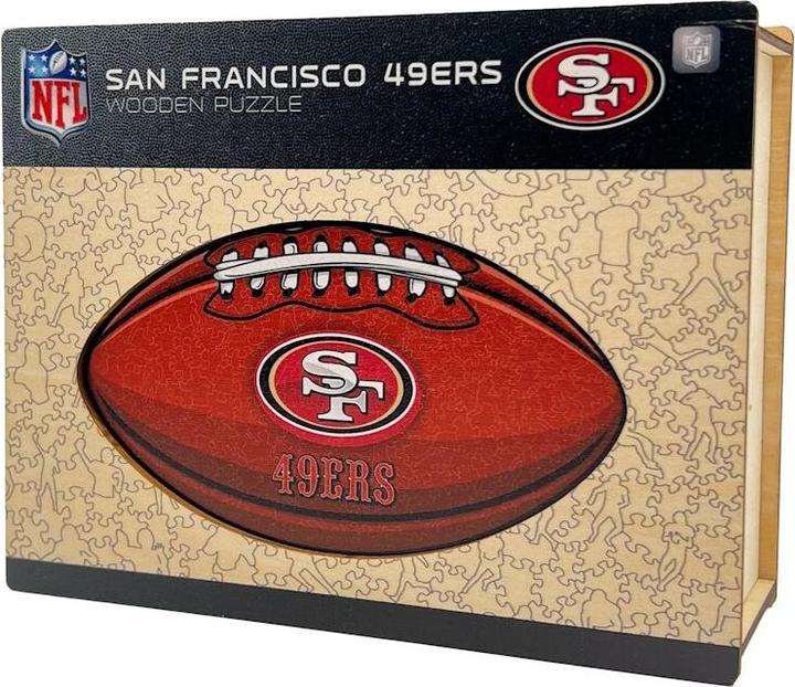 Actual product image Iconic NFL - San Francisco 49ers– Football with Logo - Wooden Puzzle Size S (150 pieces) (150 pieces)