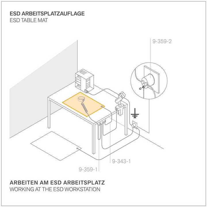Immagine prodotto Bernstein Tappetino di messa a terra ESD 900x610x1,5 mm (Protezione statica)