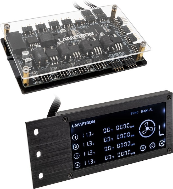 Actual product image Lamptron RW460 Control unit for water cooling systems - black