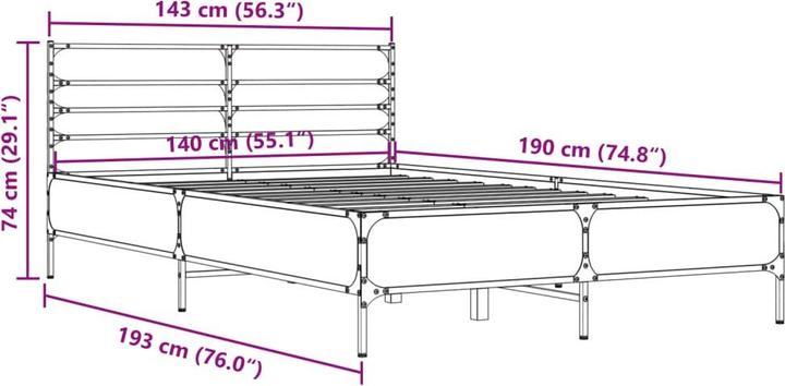 Image du produit vidaXL Bettgestell (200 x 200 cm)