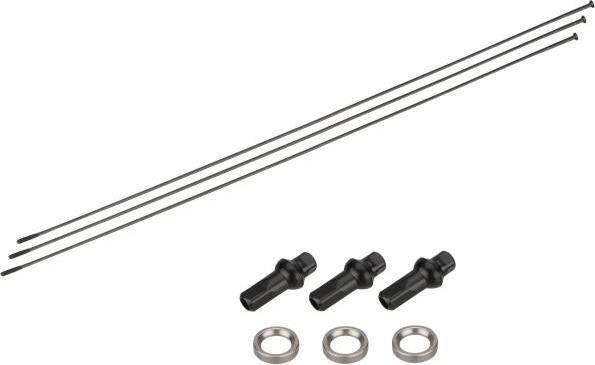 Newmen Components Sapim Laser Straightpull schwarz Speichenset 304mm